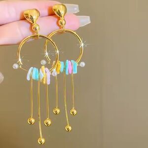 Heart Hoop Earrings Multicolor A1100